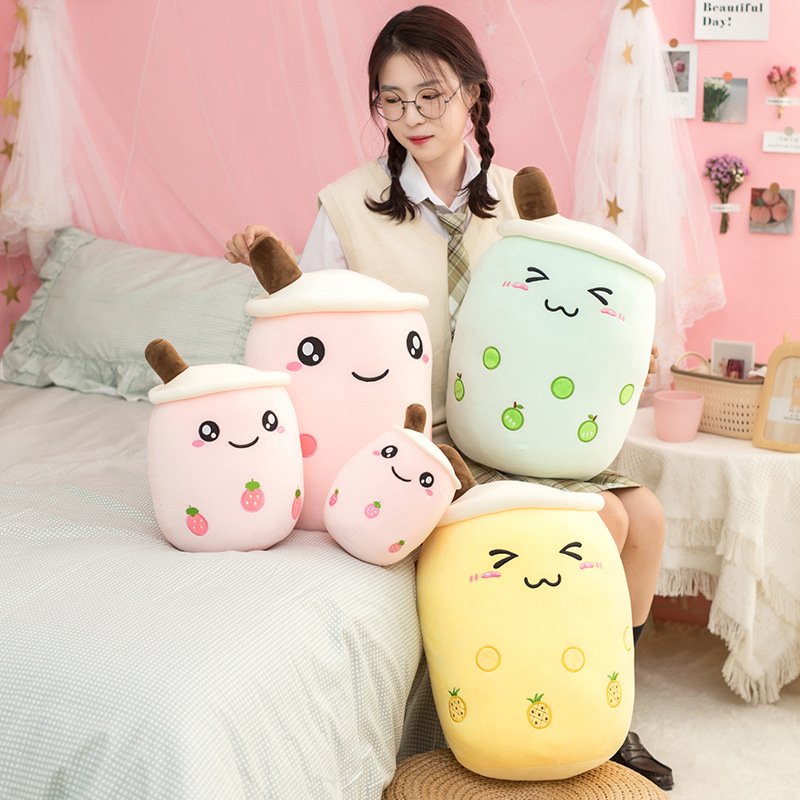 Home Pearl Milk Tea Pillow Plush Toy
